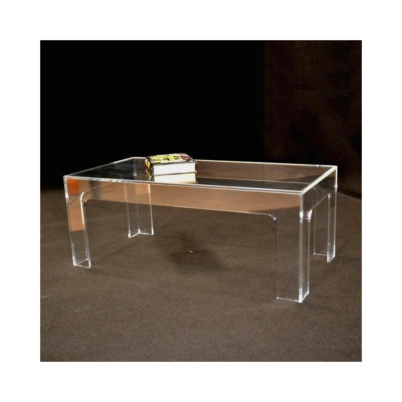 Tavolo basso trasparente plexiglass