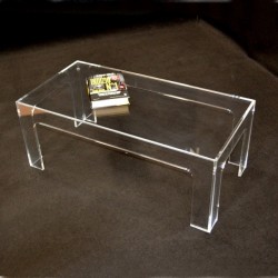 Tavolo basso trasparente plexiglass