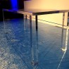 Tavolo trasparente massello di plexiglass